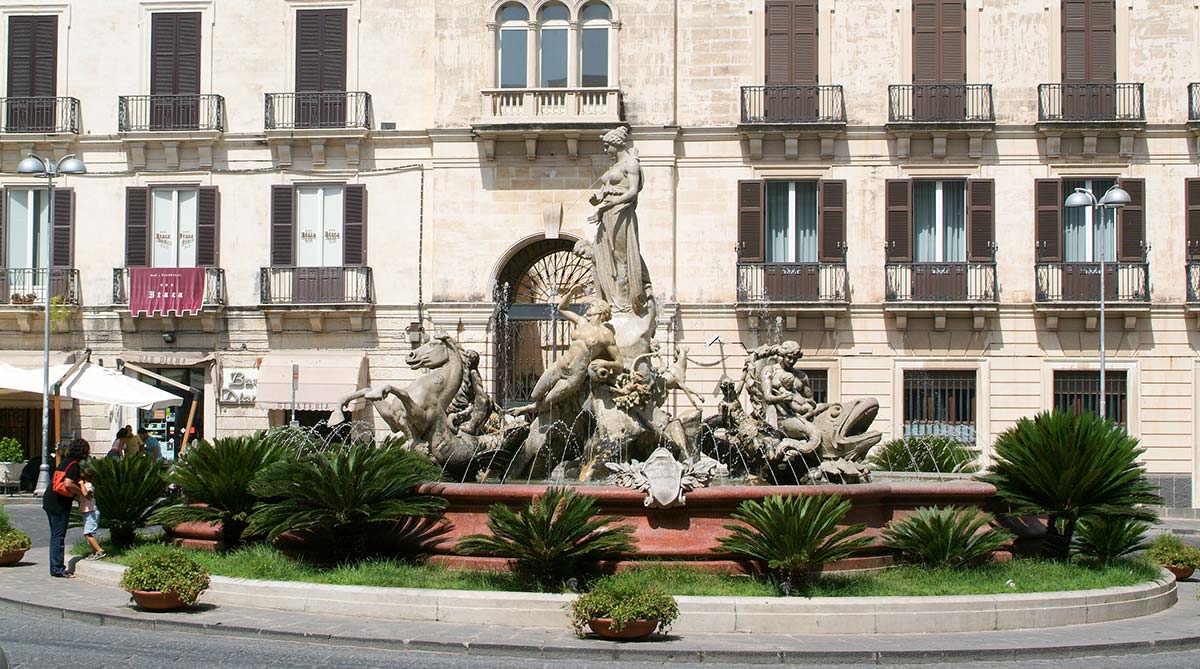 fotografia di una fontana a Palermo